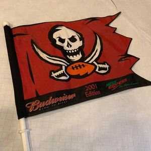 Vintage Tampa Bay Buccaneers Budweiser Hess Express 2001 Car Mount Flag